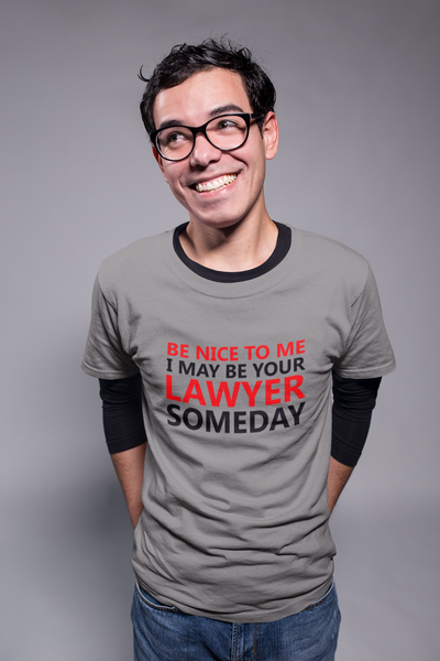 Be Nice To Me Lawyer Mens Half Sleeves T-shirt- FunkyTeesClub