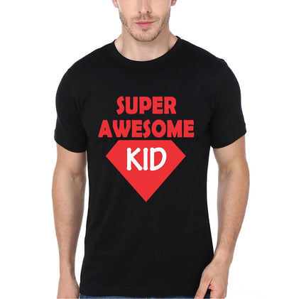 Super Awesome Kid Super Awesome Dad Father and Son Matching T-Shirt- FunkyTeesClub
