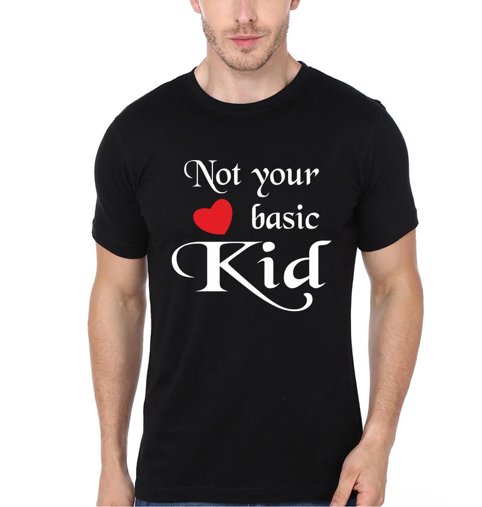 Not Your Basic Dad & Not Your Basic Kid Father and Son Matching T-Shirt- FunkyTeesClub