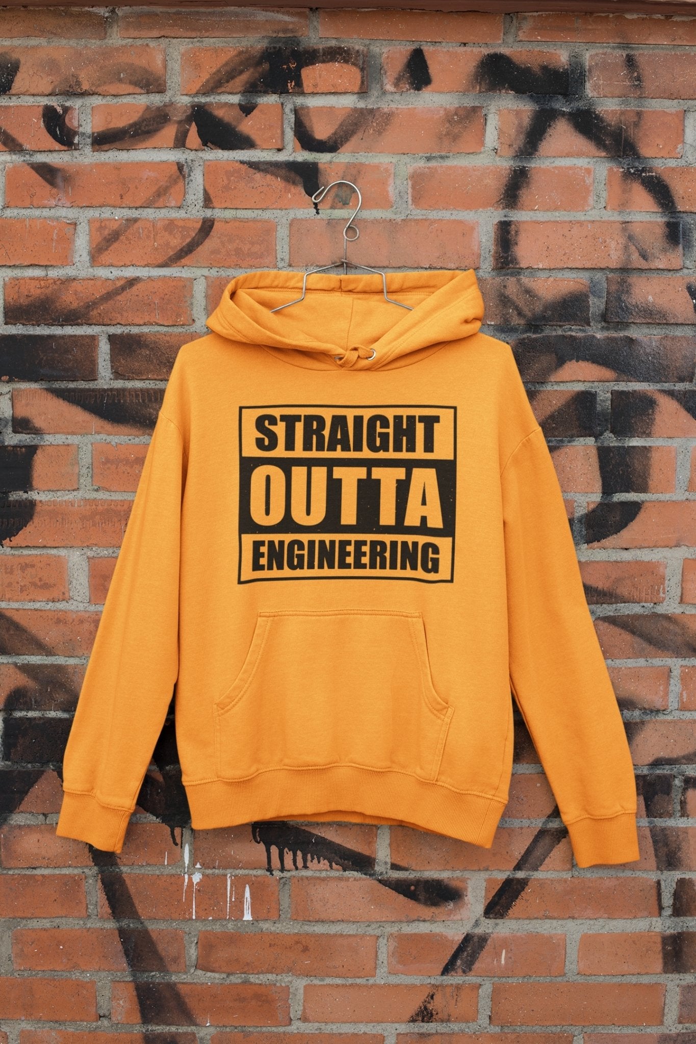Straight Outta Engineering Hoodies for Women-FunkyTeesClub - Funky Tees Club