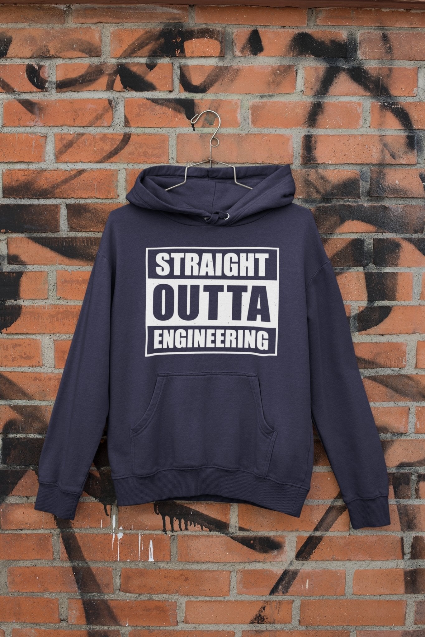 Straight Outta Engineering Hoodies for Women-FunkyTeesClub - Funky Tees Club