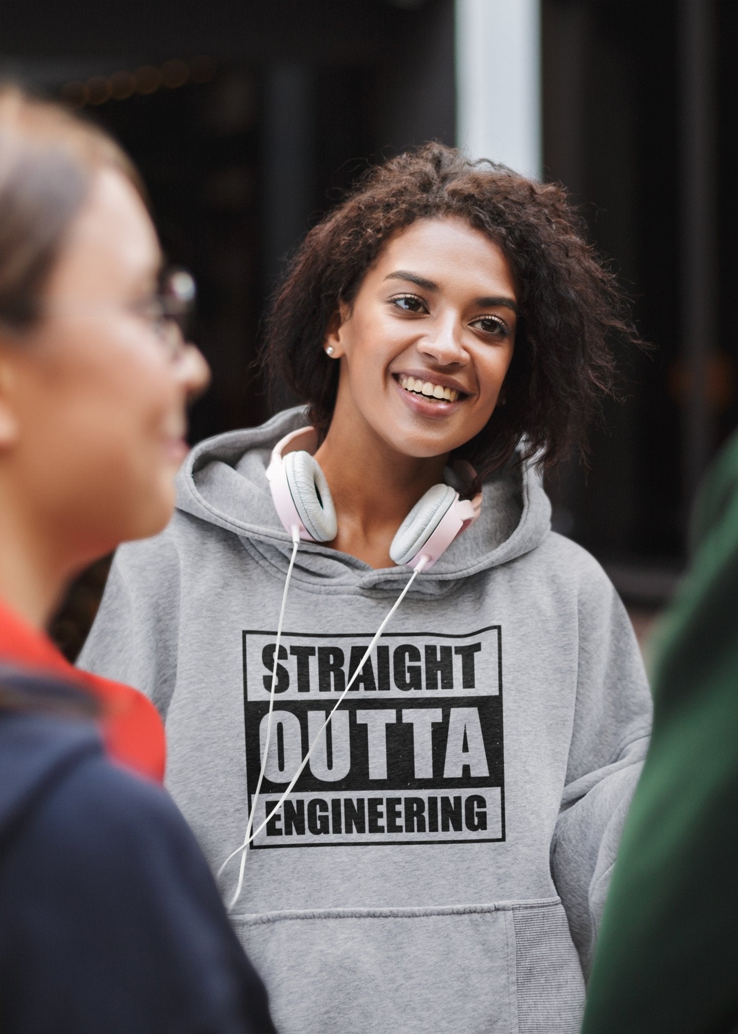 Straight Outta Engineering Hoodies for Women-FunkyTeesClub - Funky Tees Club