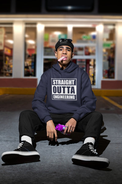 Straight Outta Engineering Men Hoodies-FunkyTeesClub - Funky Tees Club