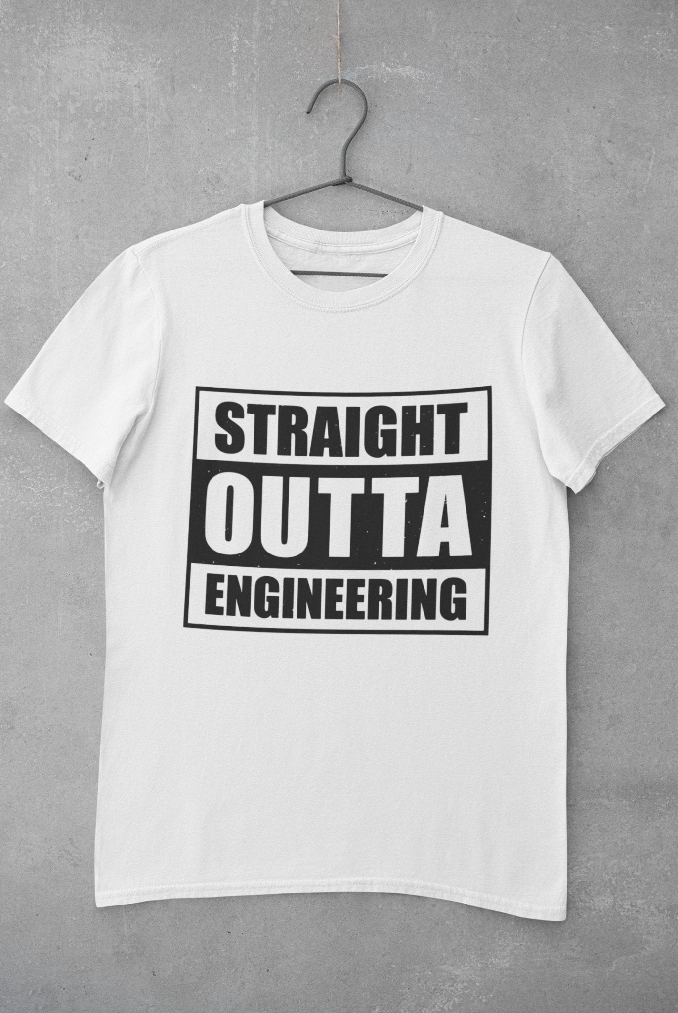 Straight Outta Engineering Women Half Sleeves T-shirt- FunkyTeesClub - Funky Tees Club