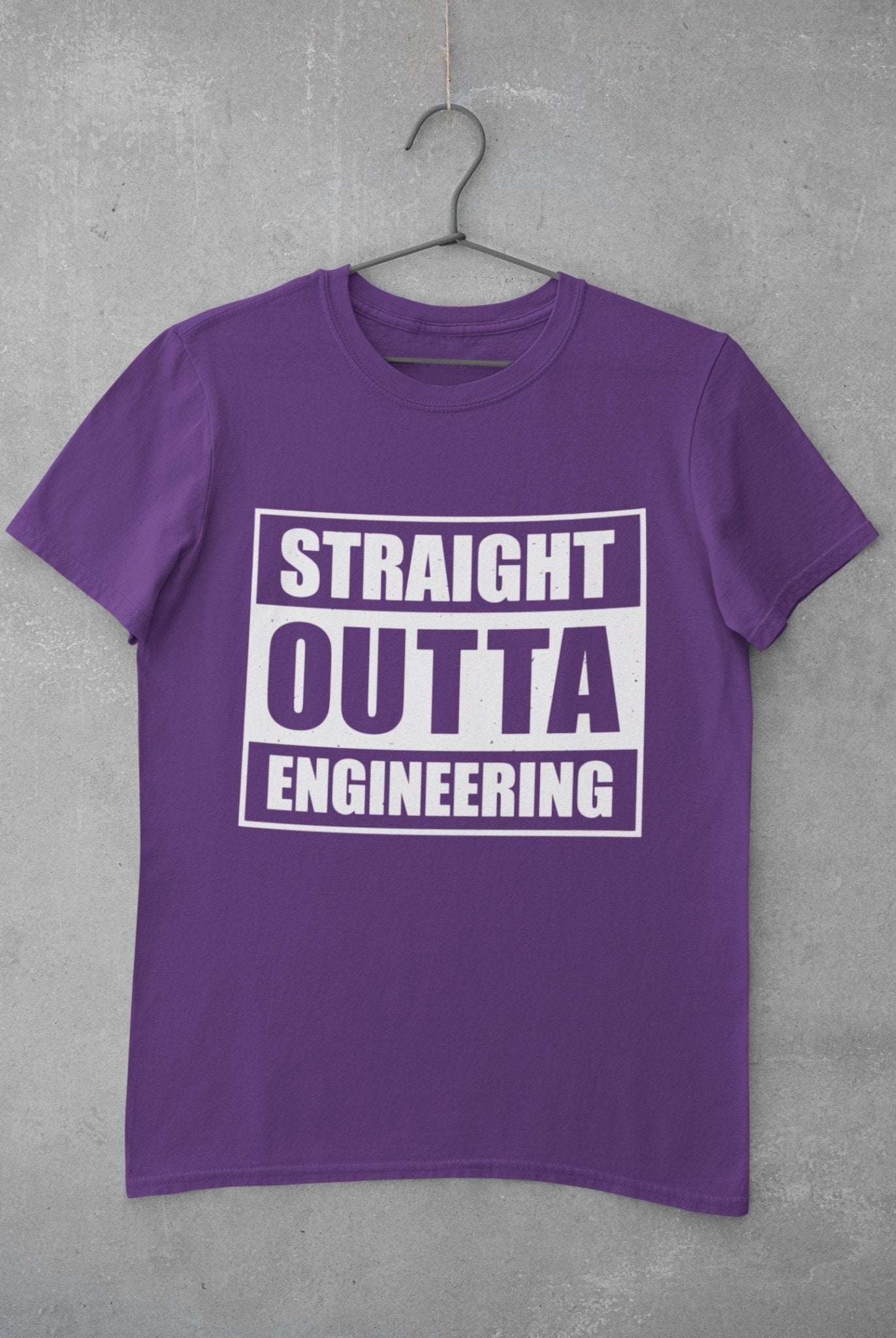 Straight Outta Engineering Women Half Sleeves T-shirt- FunkyTeesClub - Funky Tees Club
