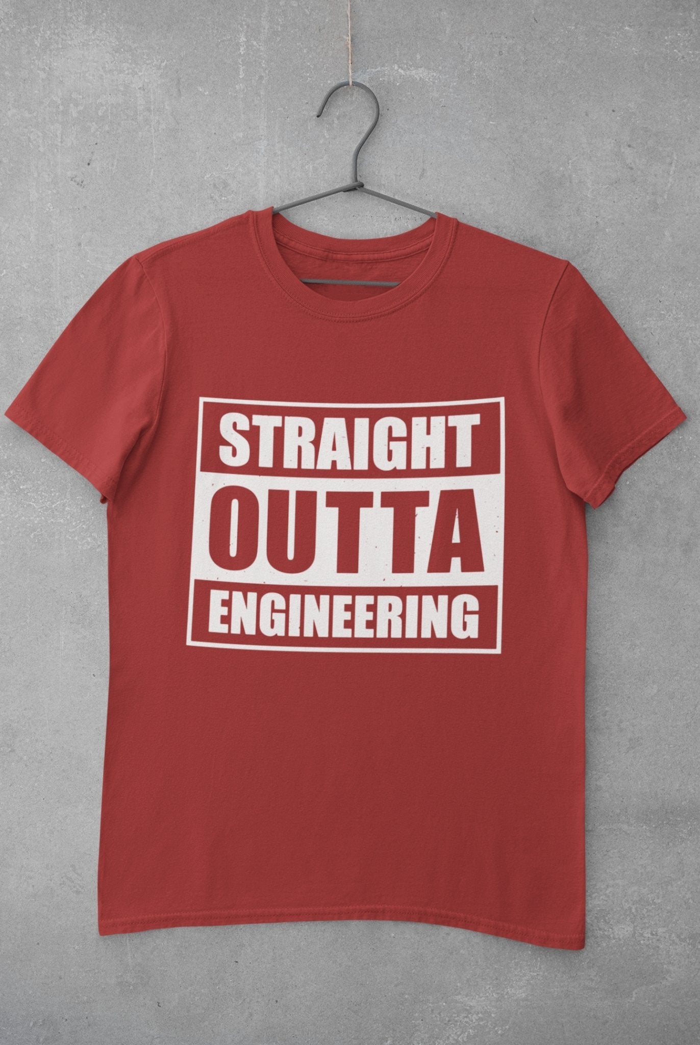 Straight Outta Engineering Women Half Sleeves T-shirt- FunkyTeesClub - Funky Tees Club