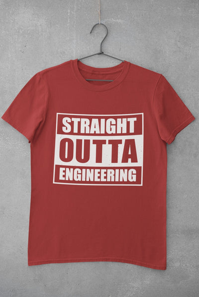 Straight Outta Engineering Women Half Sleeves T-shirt- FunkyTeesClub - Funky Tees Club