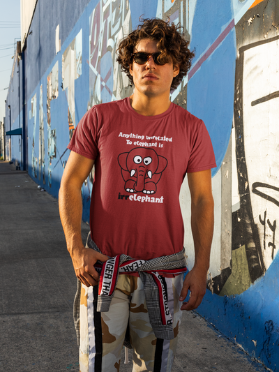 Irrelephant Funny Mens Half Sleeves T-shirt- FunkyTeesClub