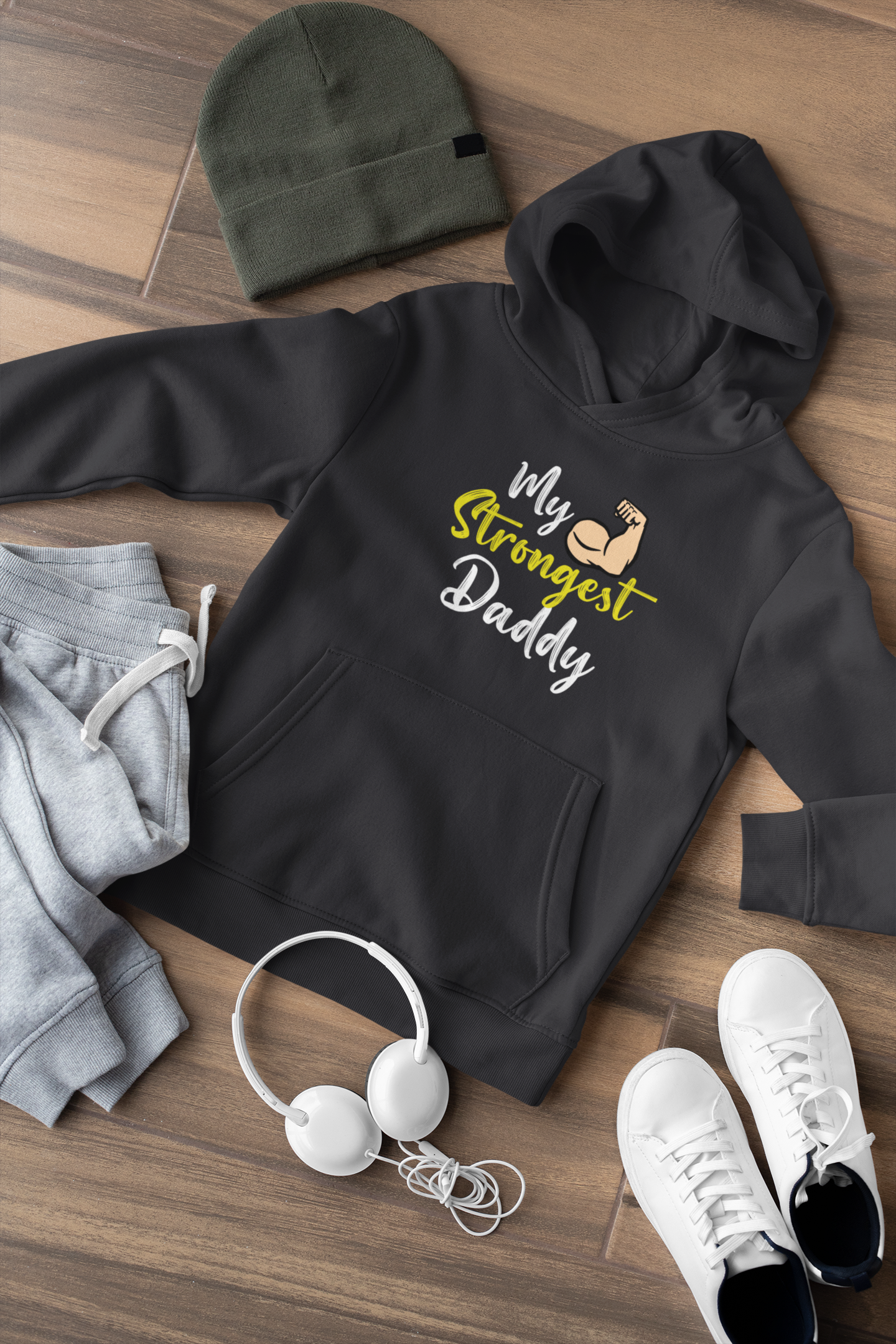 My Cutest Daughter Father and Daughter Black Matching Hoodies- FunkyTeesClub