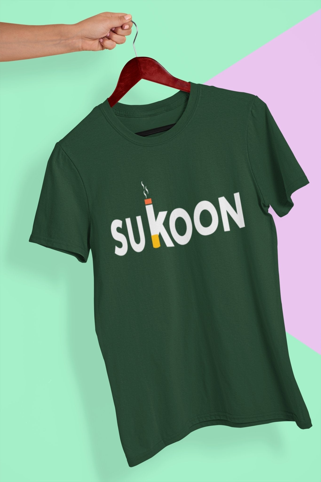 Sukoon Pub And Beer Mens Half Sleeves T-shirt- FunkyTeesClub - Funky Tees Club