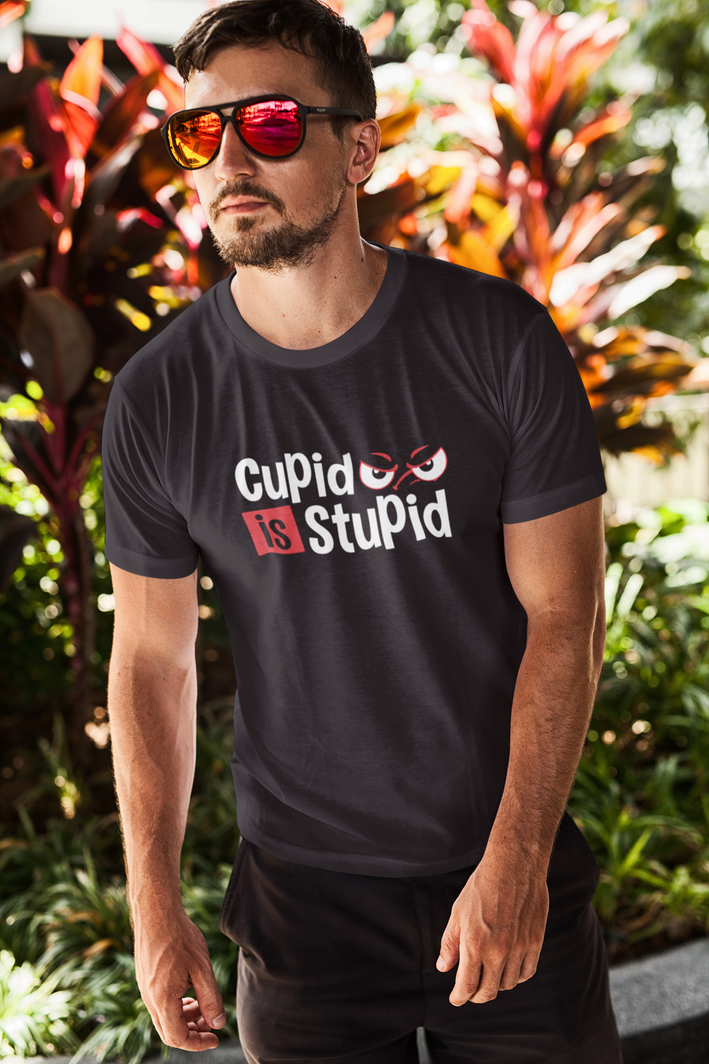Cupid Stupid Desi Mens Half Sleeves T-shirt- FunkyTeesClub