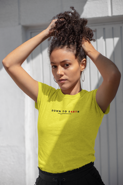 Down To Earth Quotes Women Half Sleeves T-shirt- FunkyTeesClub