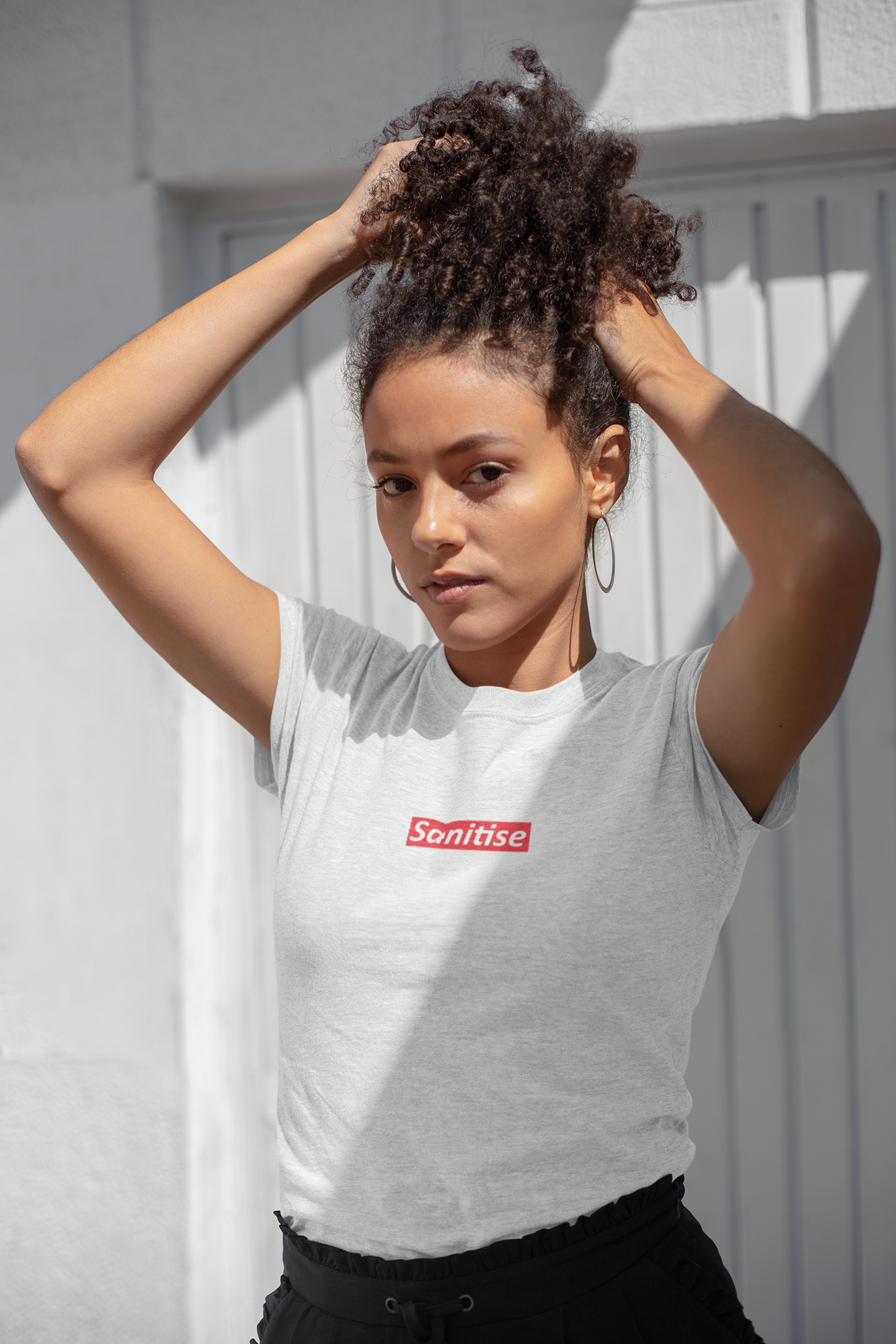 Sanitise Women Half Sleeves T-shirt- FunkyTeesClub