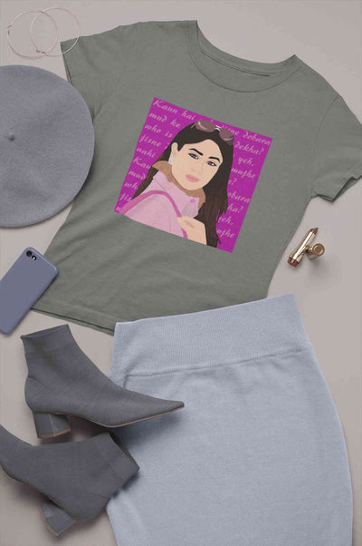 Kabhi Khushi Kabhi Gham Dialogue Women Half Sleeves T-shirt- FunkyTeesClub