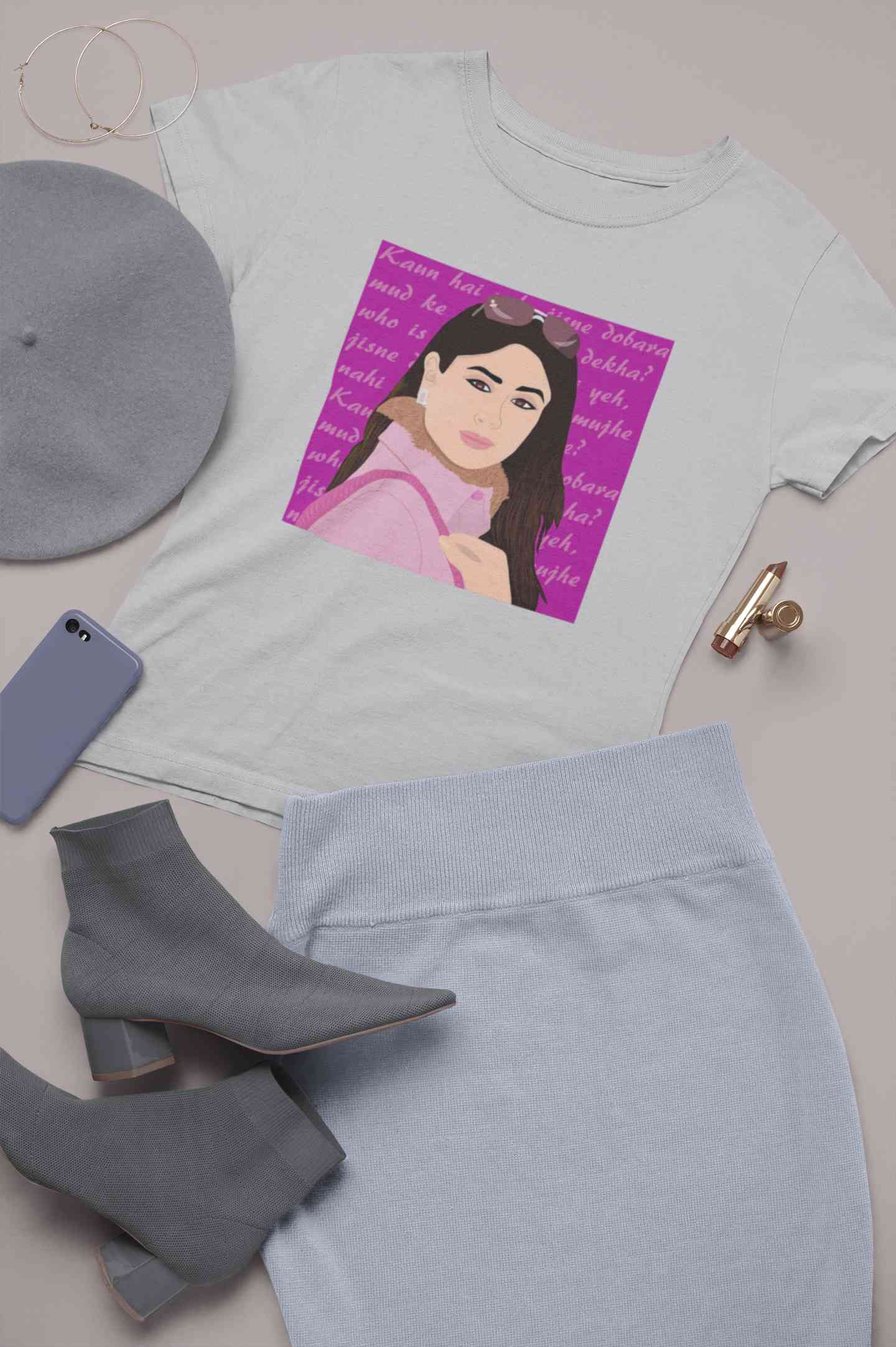 Kabhi Khushi Kabhi Gham Dialogue Women Half Sleeves T-shirt- FunkyTeesClub