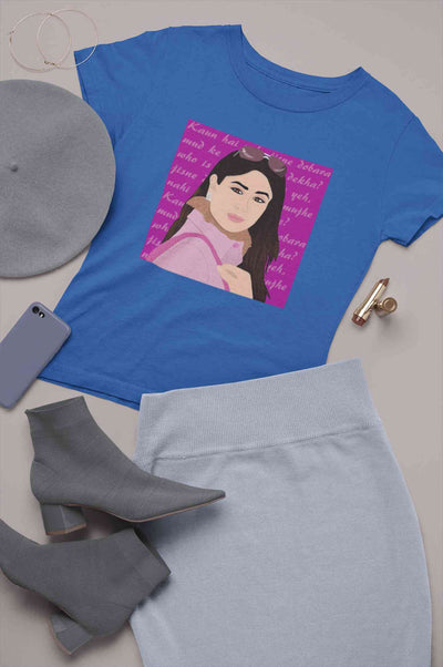 Kabhi Khushi Kabhi Gham Dialogue Women Half Sleeves T-shirt- FunkyTeesClub