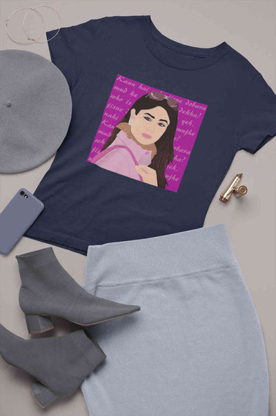 Kabhi Khushi Kabhi Gham Dialogue Women Half Sleeves T-shirt- FunkyTeesClub