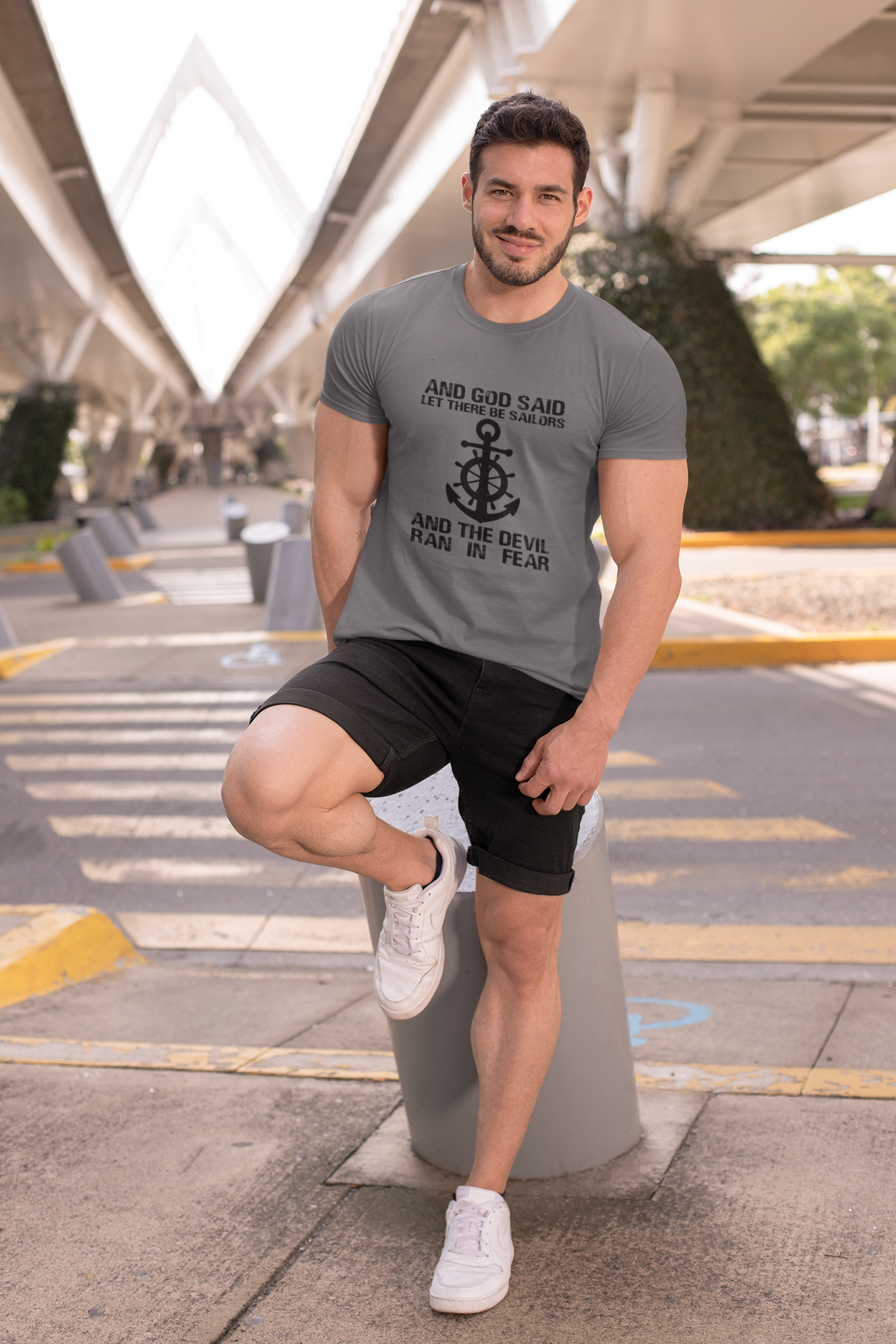 Storms Make Me Strong Merchant Navy Mens Half Sleeves T-shirt- FunkyTeesClub