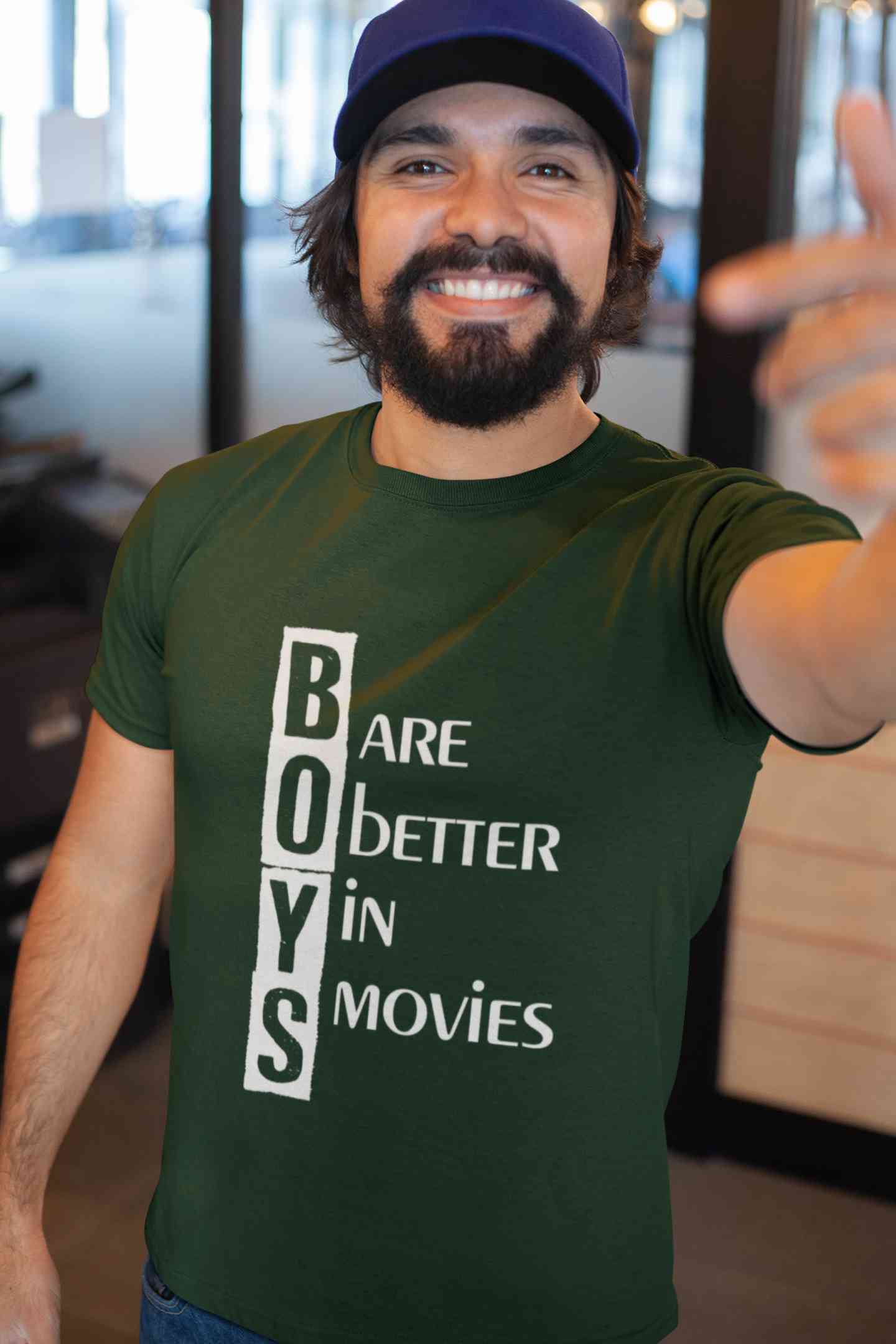 Boys Are Better In Movies Typography Mens Half Sleeves T-shirt- FunkyTeesClub