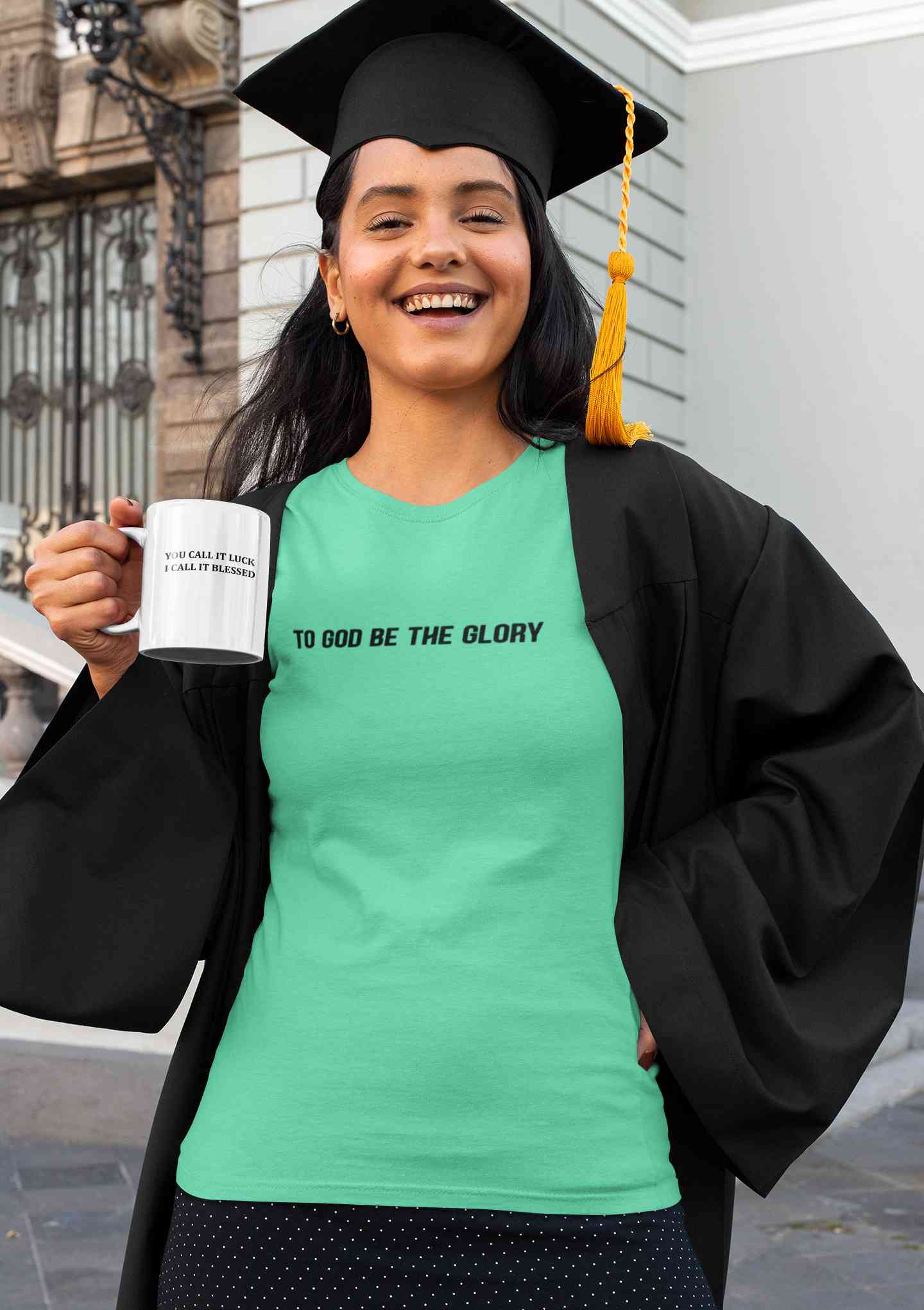 To God Be The Glory Minimals Women Half Sleeves T-shirt- FunkyTeesClub