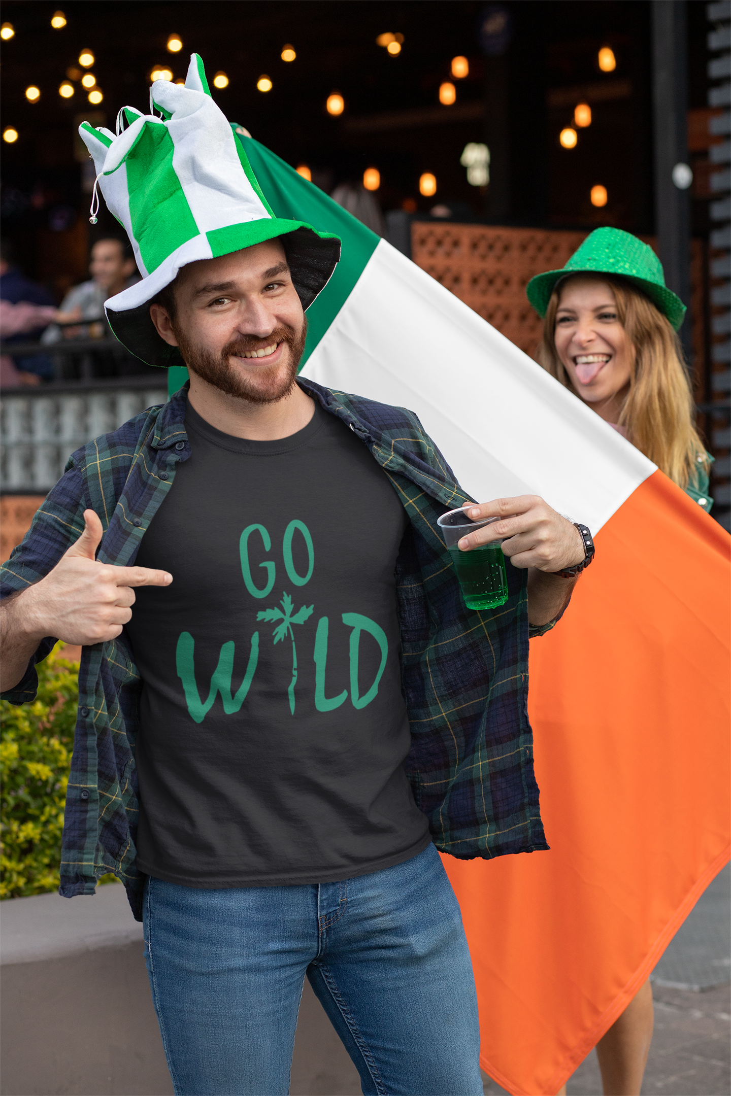 Go Wild Mens Half Sleeves T-shirt- FunkyTeesClub