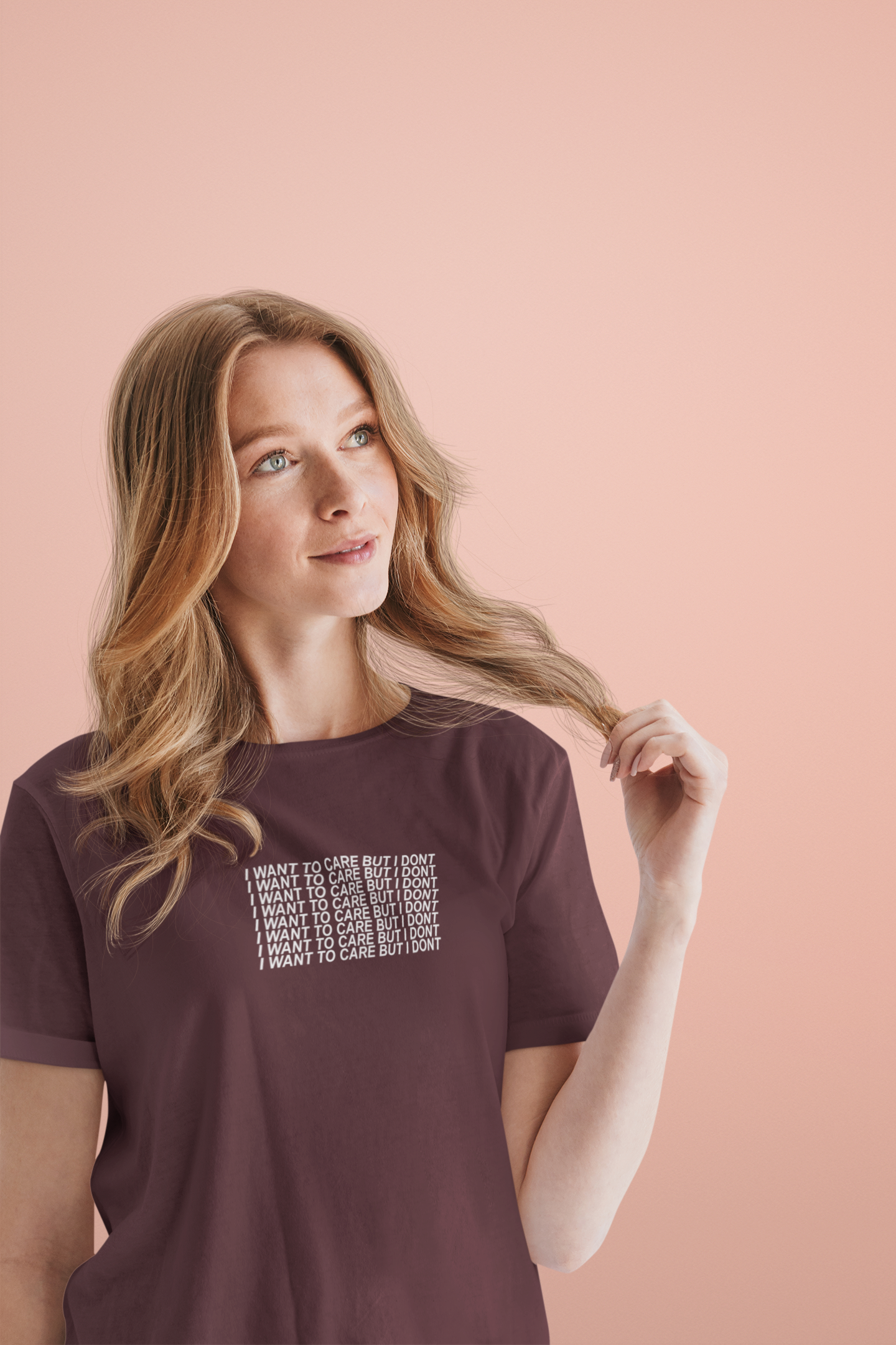 I Want To Care But I Dont Women Half Sleeves T-shirt- FunkyTeesClub