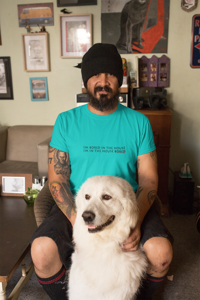 I am bored in the house Minimal Mens Half Sleeves T-shirt- FunkyTeesClub