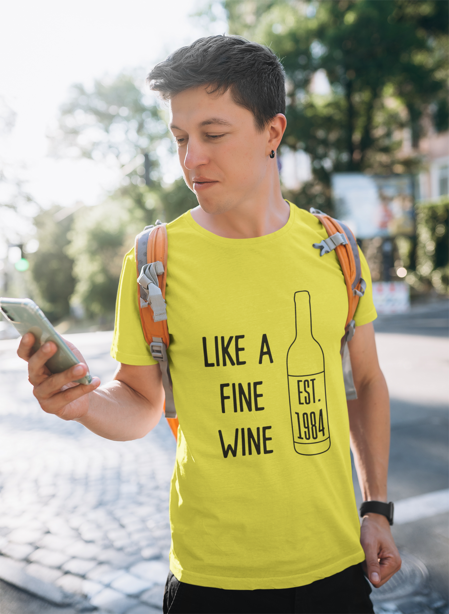 Like a Wine Mens Half Sleeves T-shirt- FunkyTeesClub