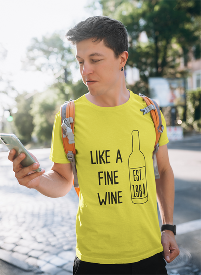 Like a Wine Mens Half Sleeves T-shirt- FunkyTeesClub