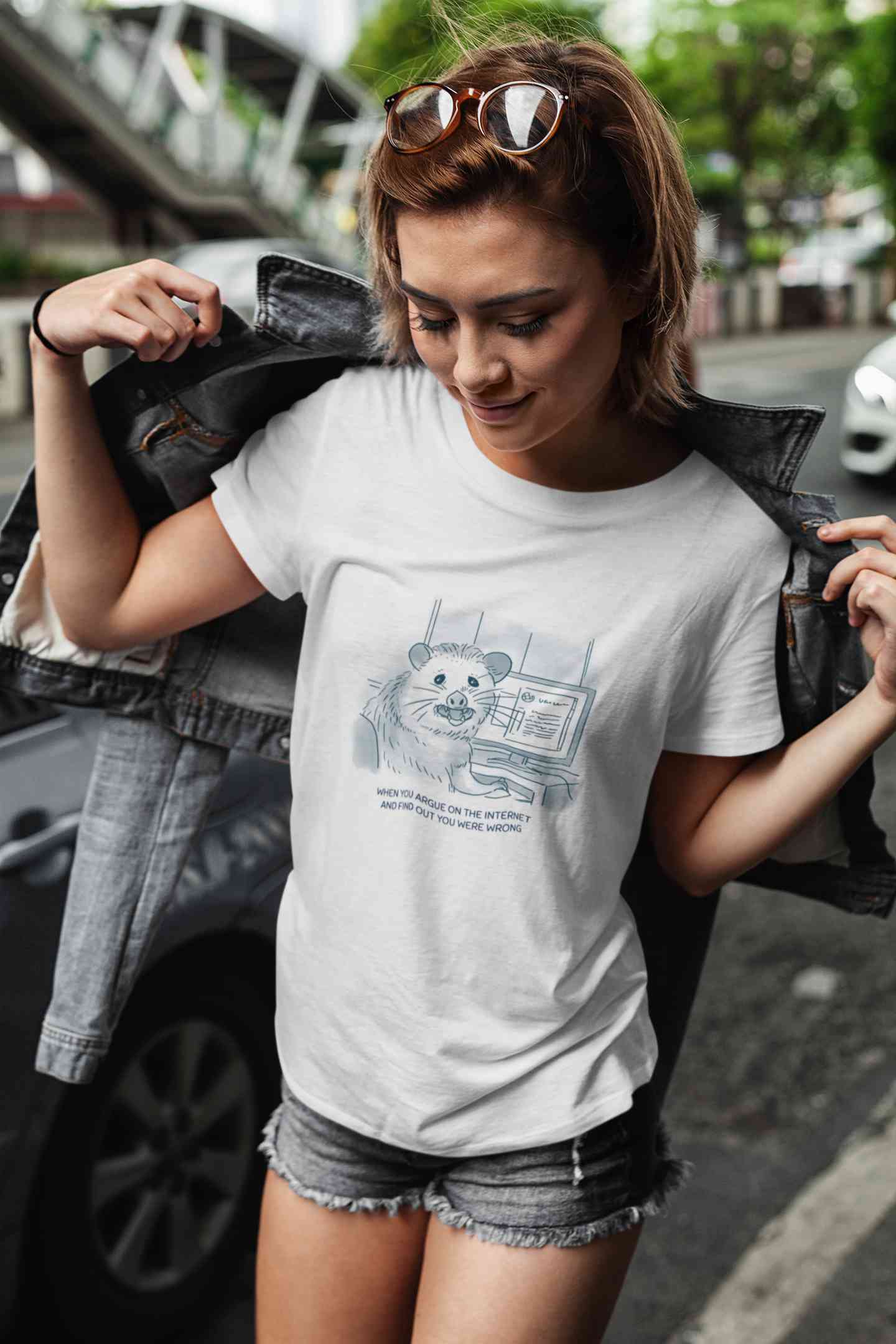 When You Argue On The Internet And Find Out You Were Wrong Funny Women Half Sleeves T-shirt- FunkyTeesClub