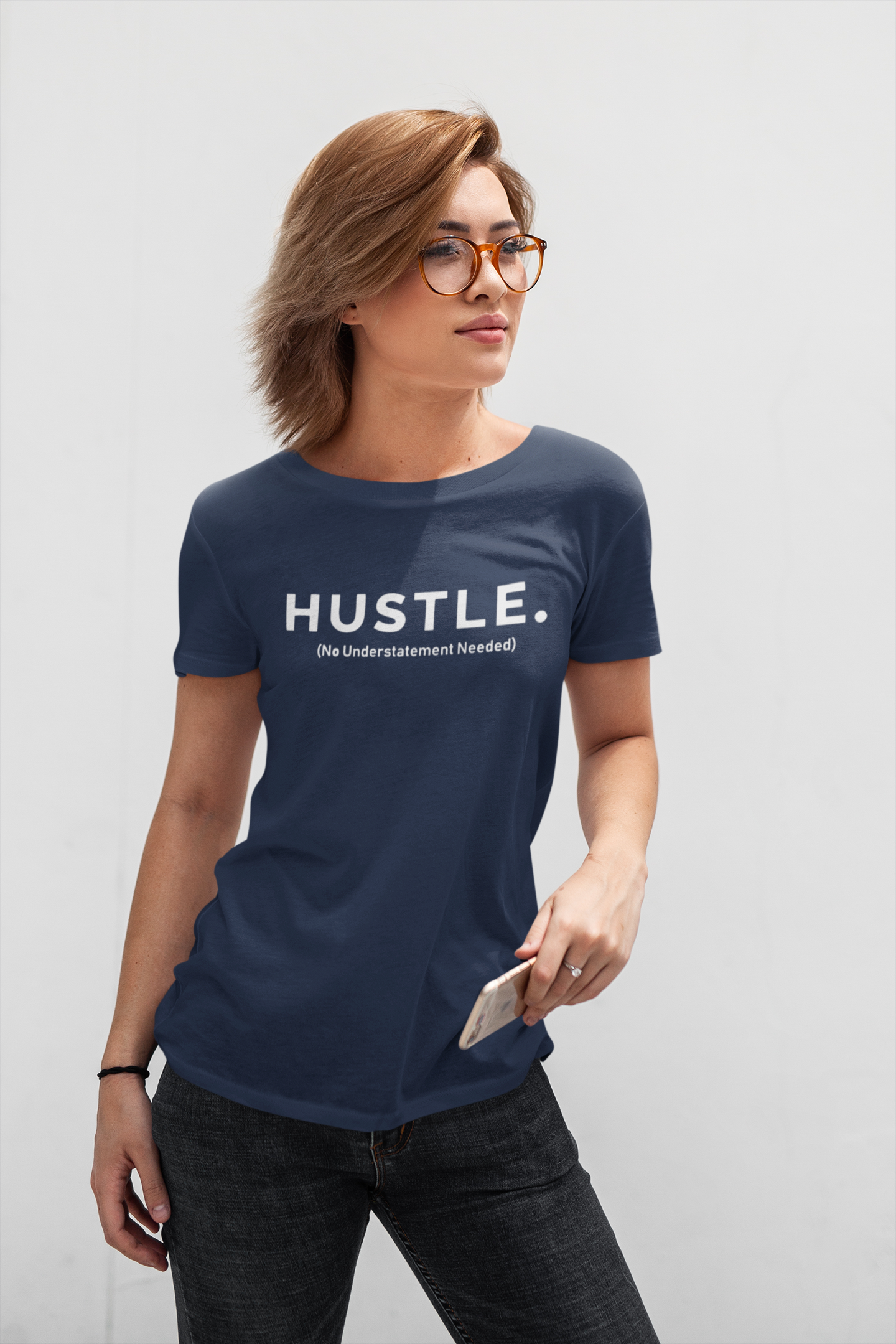Hustle Women Half Sleeves T-shirt- FunkyTeesClub