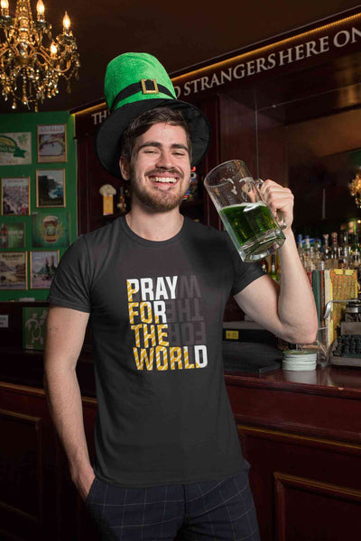Pray For The World Mens Half Sleeves T-shirt- FunkyTeesClub
