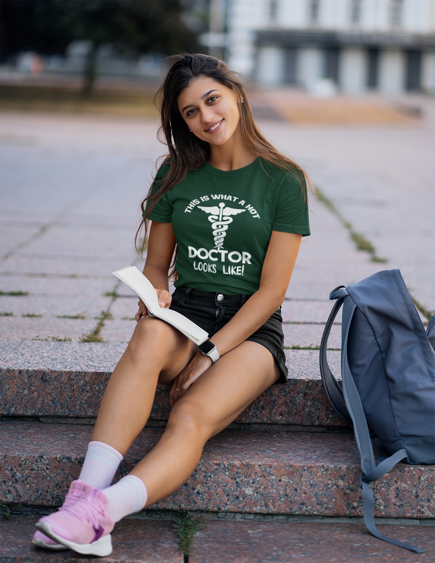 This Is What A Hot Doctor Looks Like Women Half Sleeves T-shirt- FunkyTeesClub