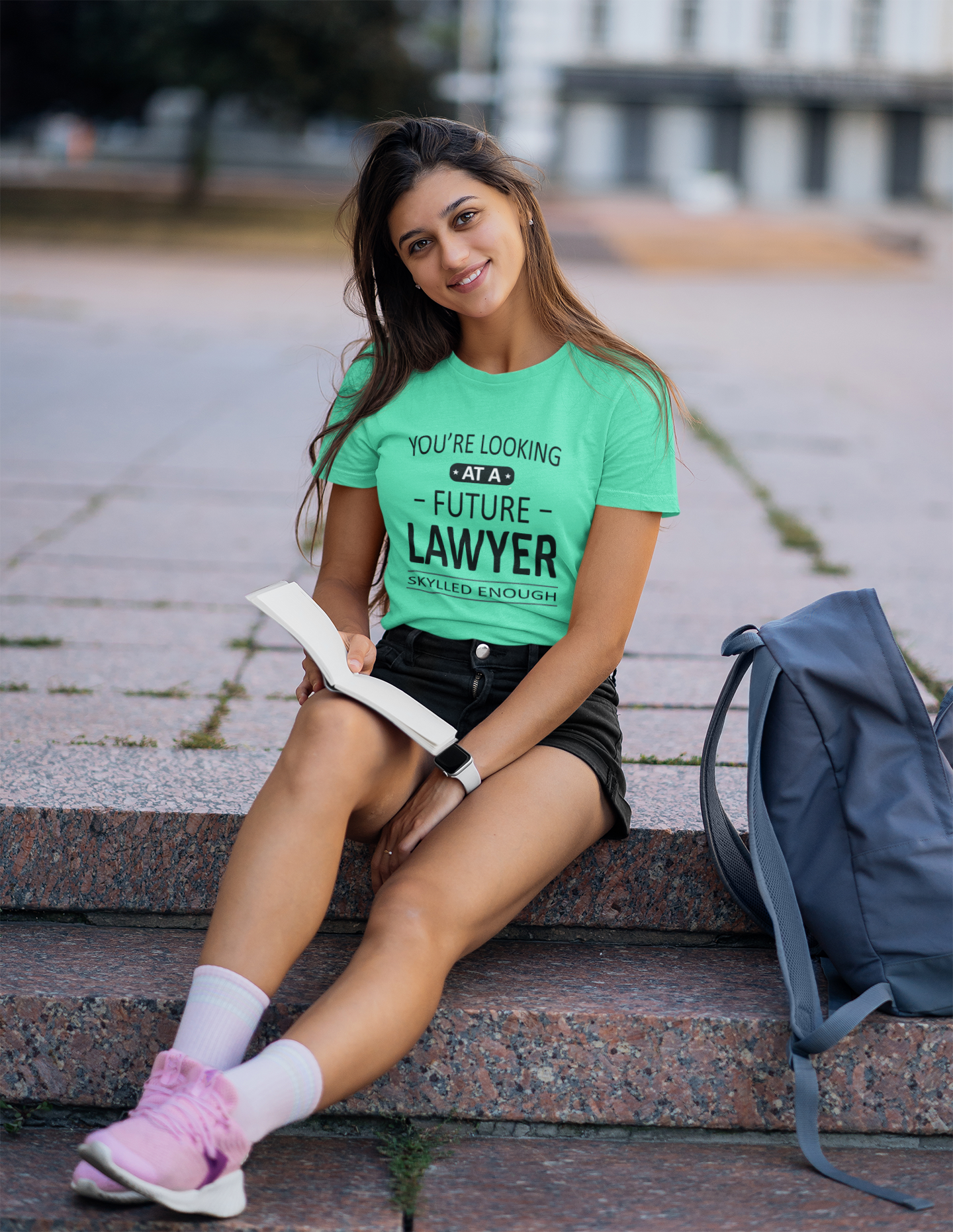 You Are Looking At A Future Lawyer Women Half Sleeves T-shirt- FunkyTeesClub