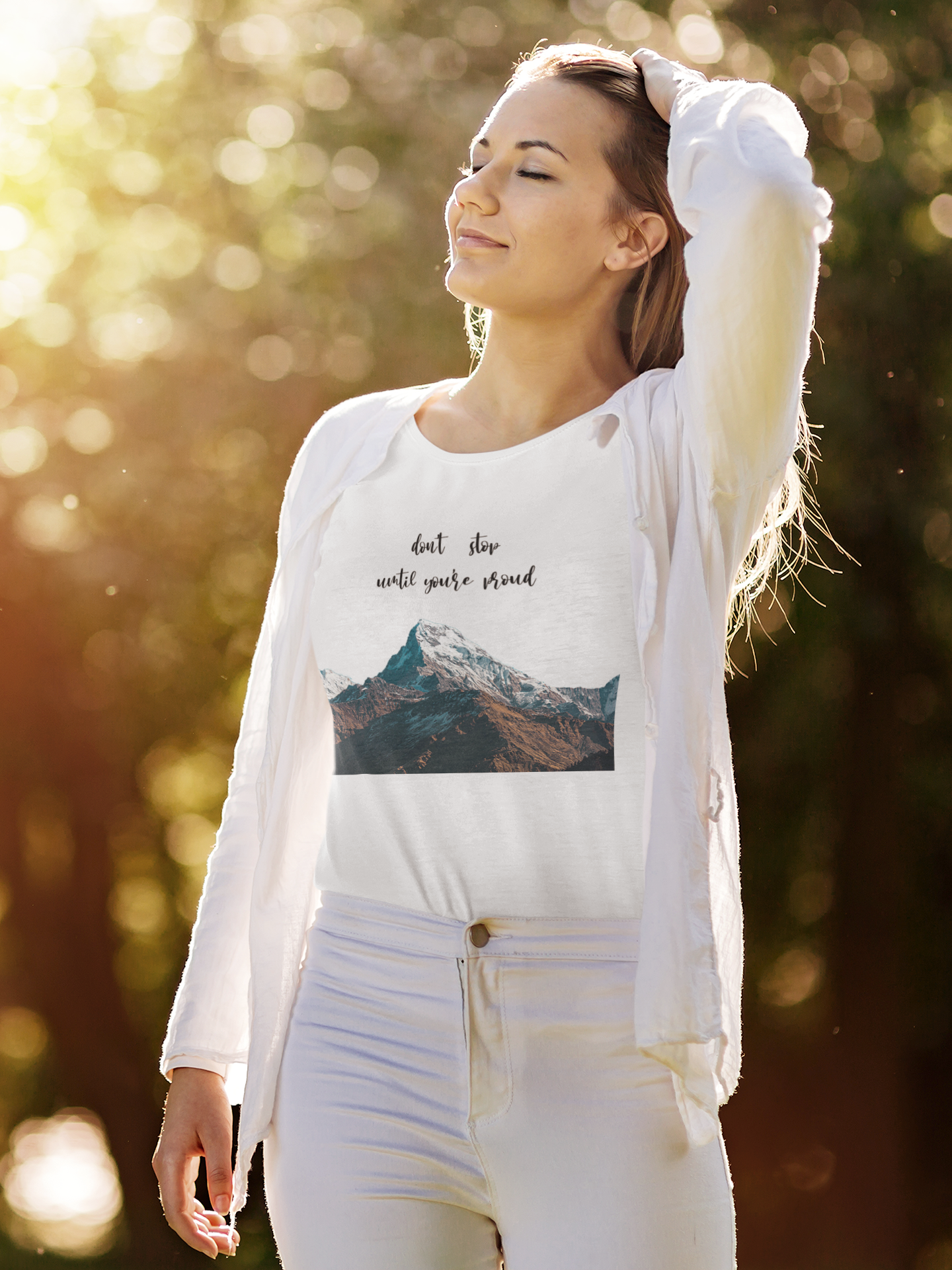Dont Stop Until Youre Proud Women Half Sleeves T-shirt- FunkyTeesClub