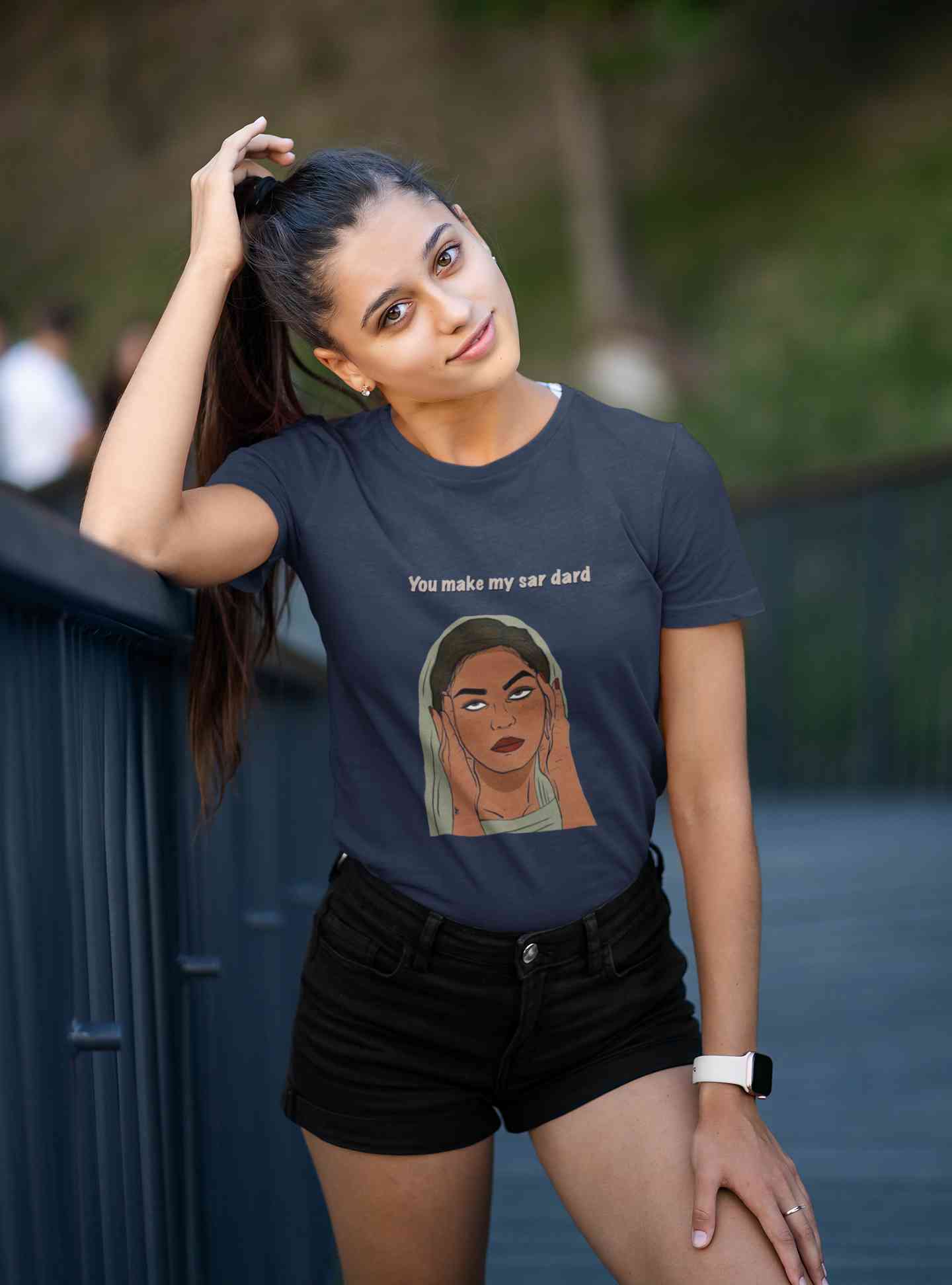 You Make My Sar Dard Women Half Sleeves T-shirt- FunkyTeesClub