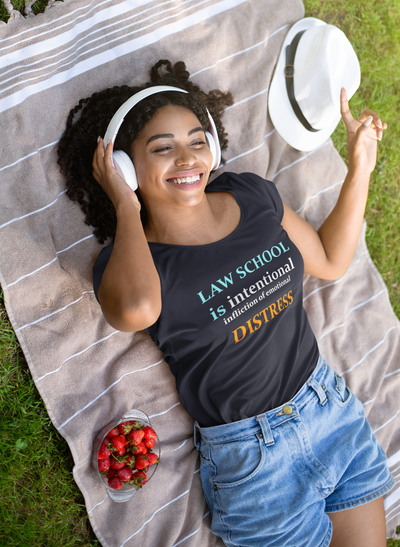 Law School Is International Distress Lawyer Women Half Sleeves T-shirt- FunkyTeesClub