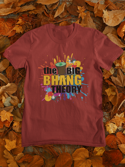 The Big Bhang Theory Holi Women Half Sleeves T-shirt- FunkyTeesClub