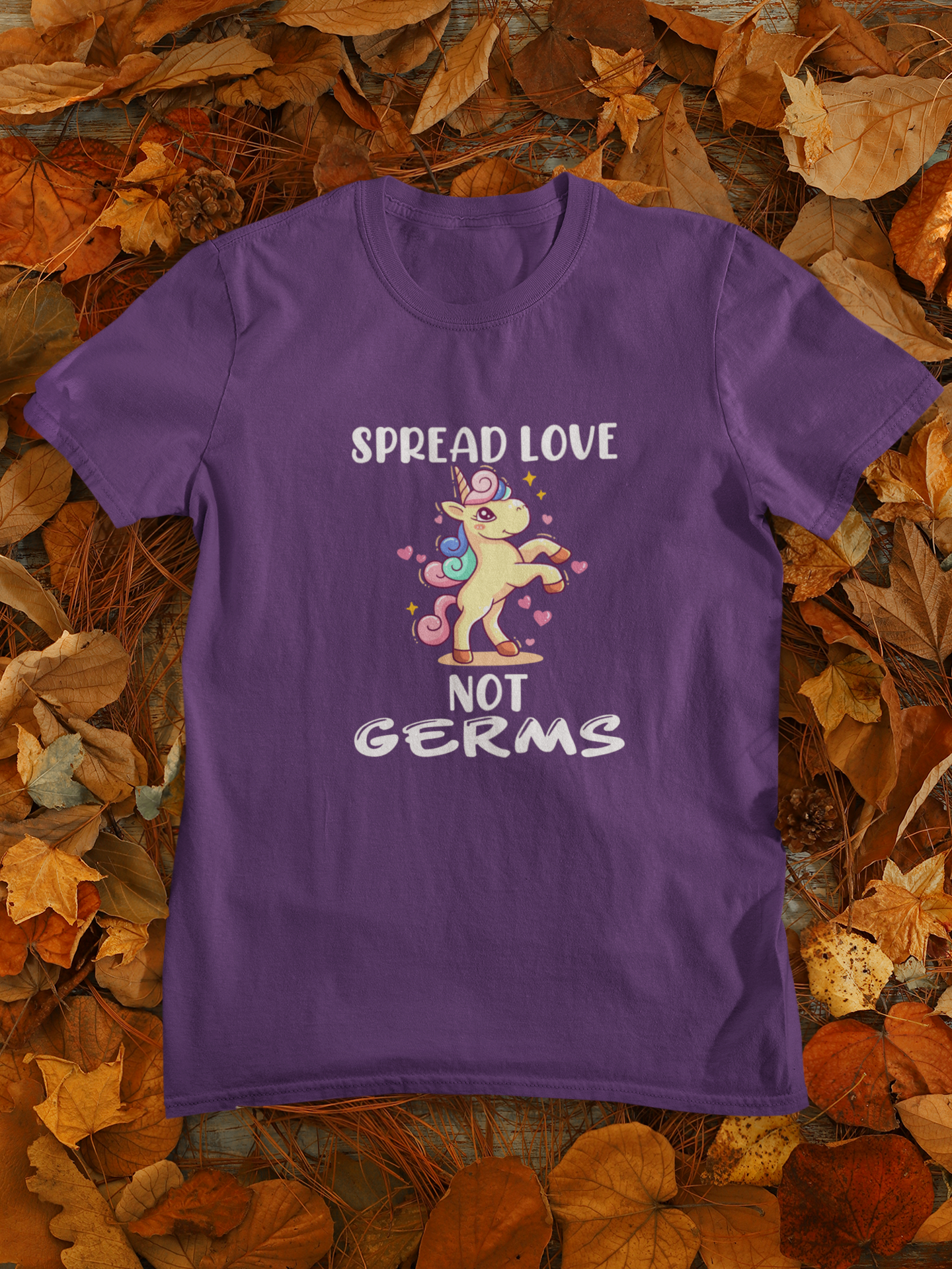 Spread Love Not Germs Mens Half Sleeves T-shirt- FunkyTeesClub