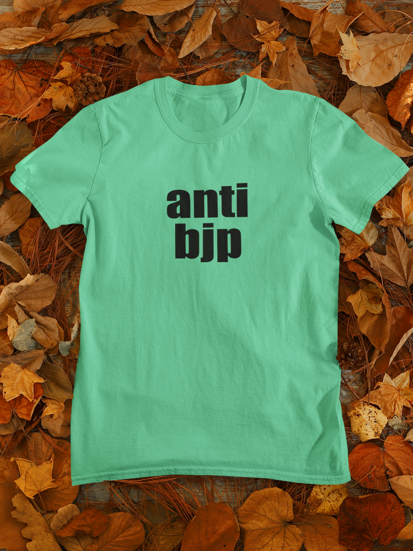 Anti Bjp Anti Government Mens Half Sleeves T-shirt- FunkyTeesClub