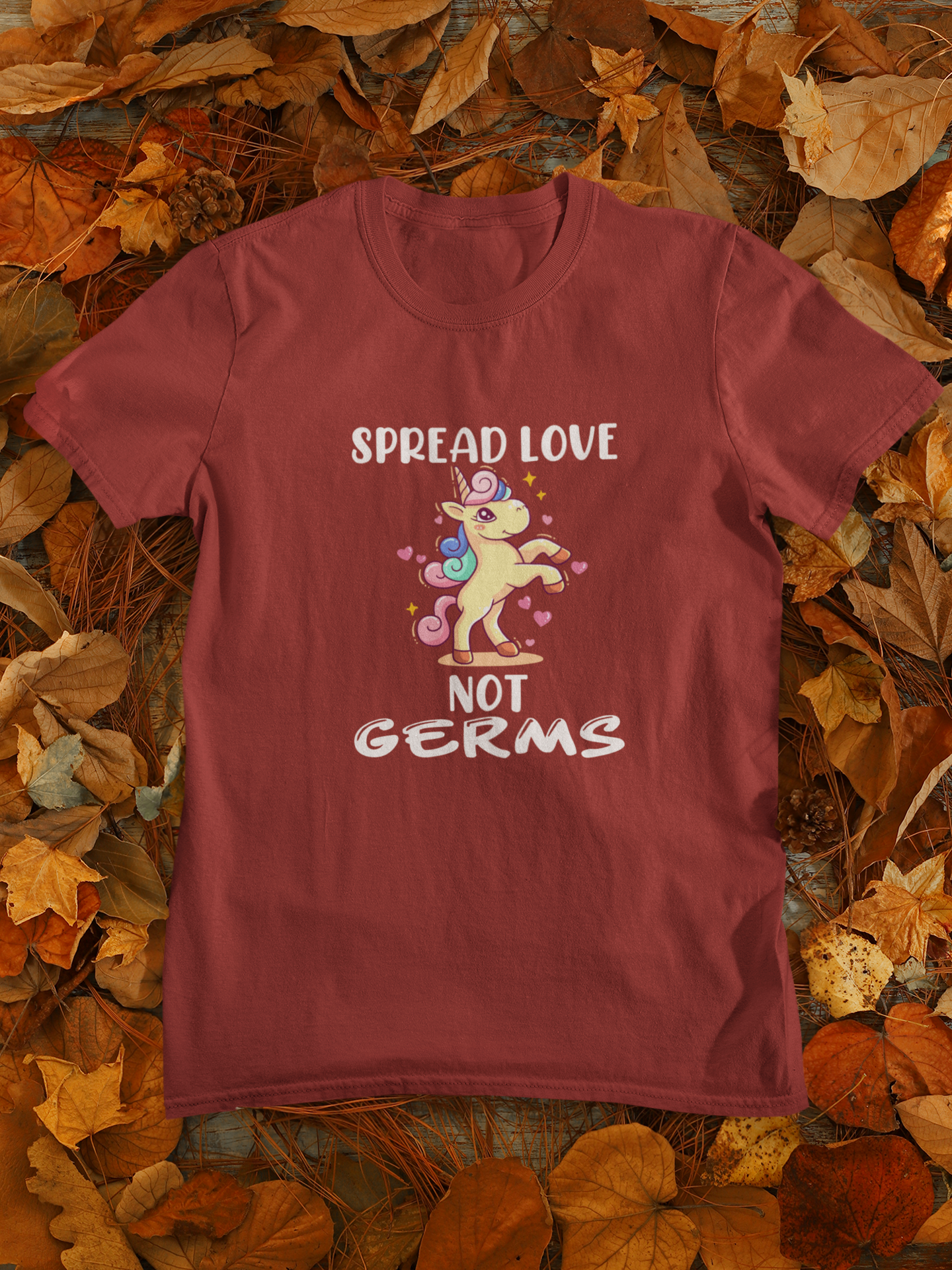 Spread Love Not Germs Mens Half Sleeves T-shirt- FunkyTeesClub
