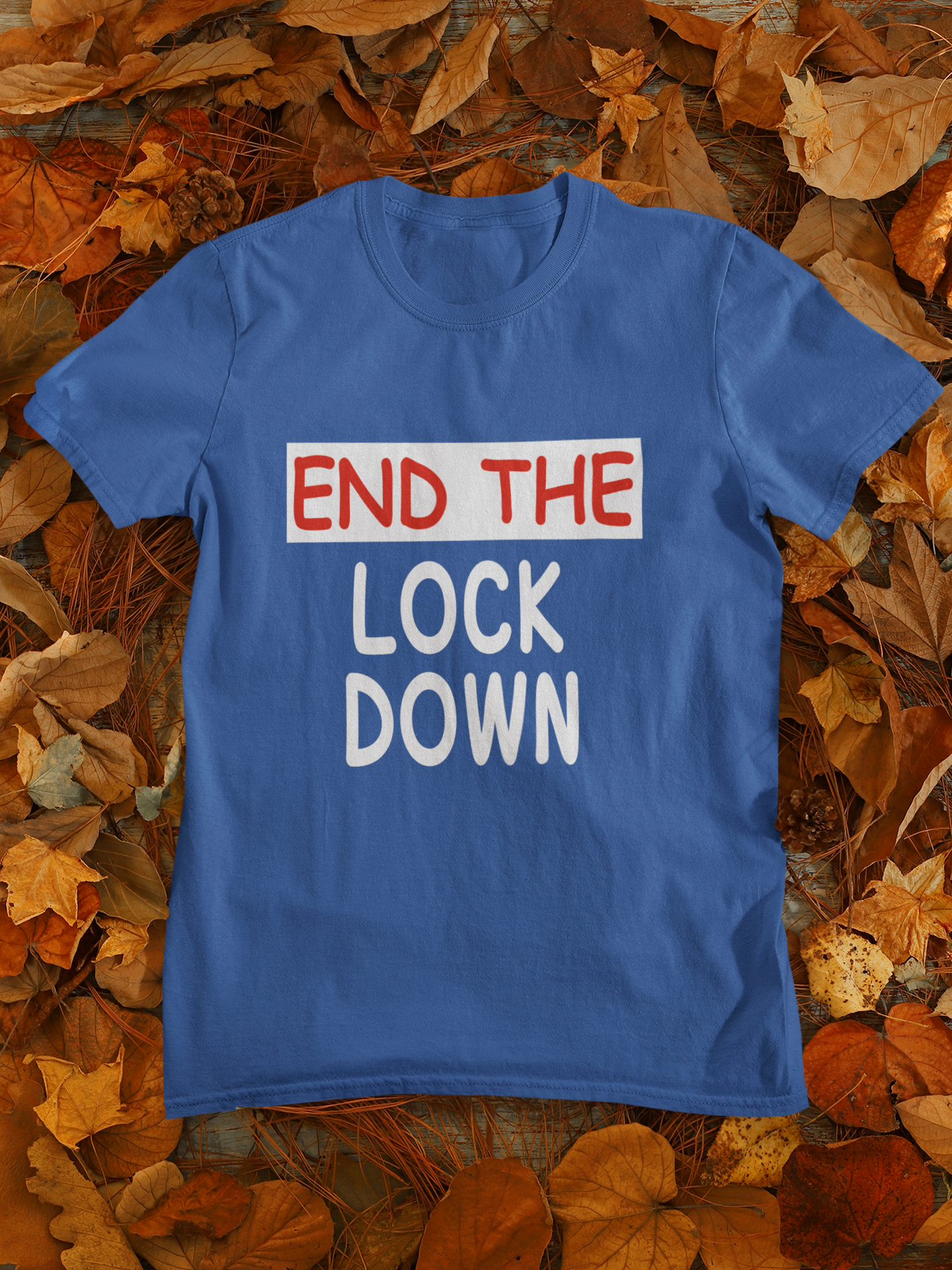 Anti Lockdown End The Lockdown Anti Government Mens Half Sleeves T-shirt- FunkyTeesClub