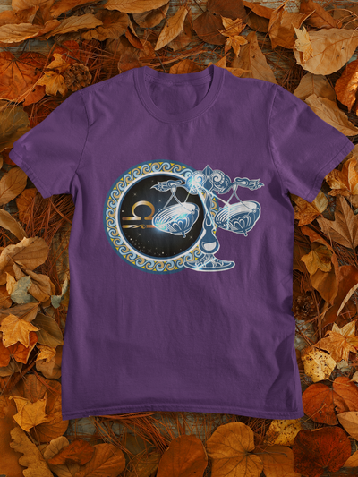 Libra Zodiac Sign Mens Half Sleeves T-shirt- FunkyTeesClub