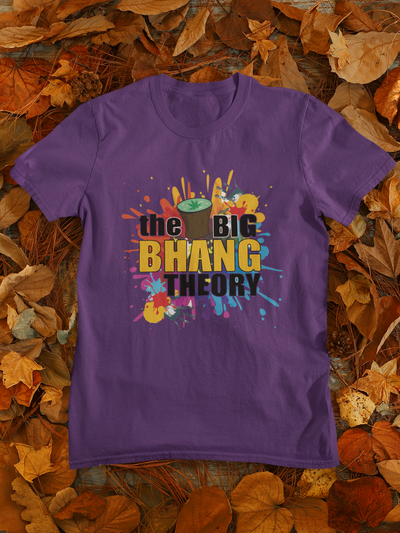 The Big Bhang Theory Holi Women Half Sleeves T-shirt- FunkyTeesClub