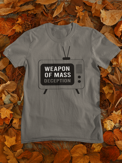 Weapon Of Mass Deception Anti Government Mens Half Sleeves T-shirt- FunkyTeesClub