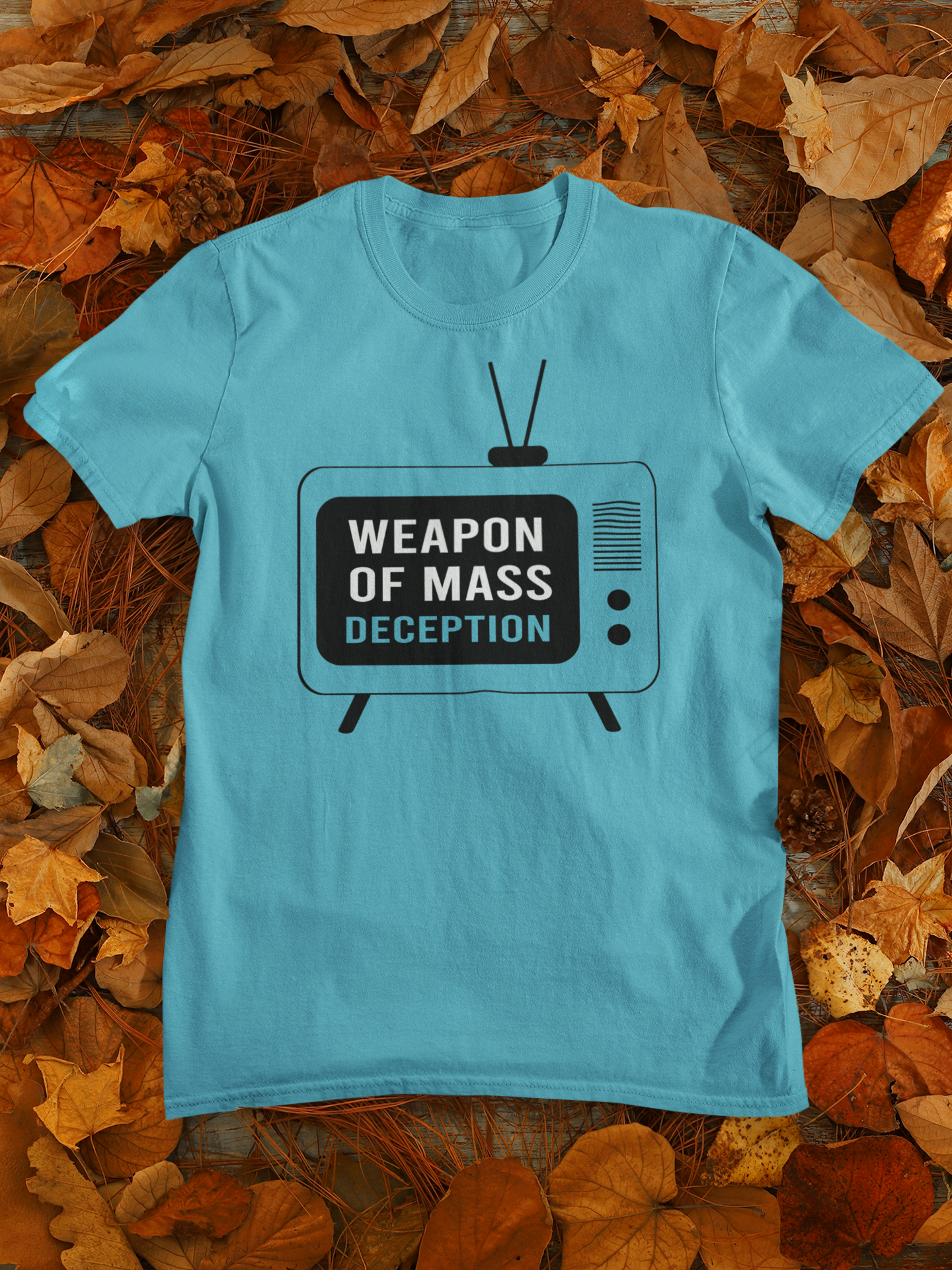 Weapon Of Mass Deception Anti Government Mens Half Sleeves T-shirt- FunkyTeesClub