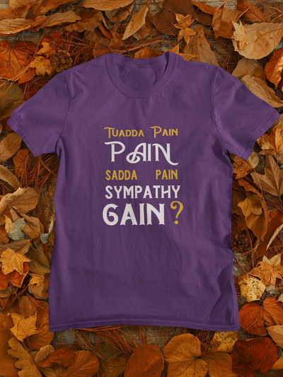 Pain Gain Desi Women Half Sleeves T-shirt- FunkyTeesClub