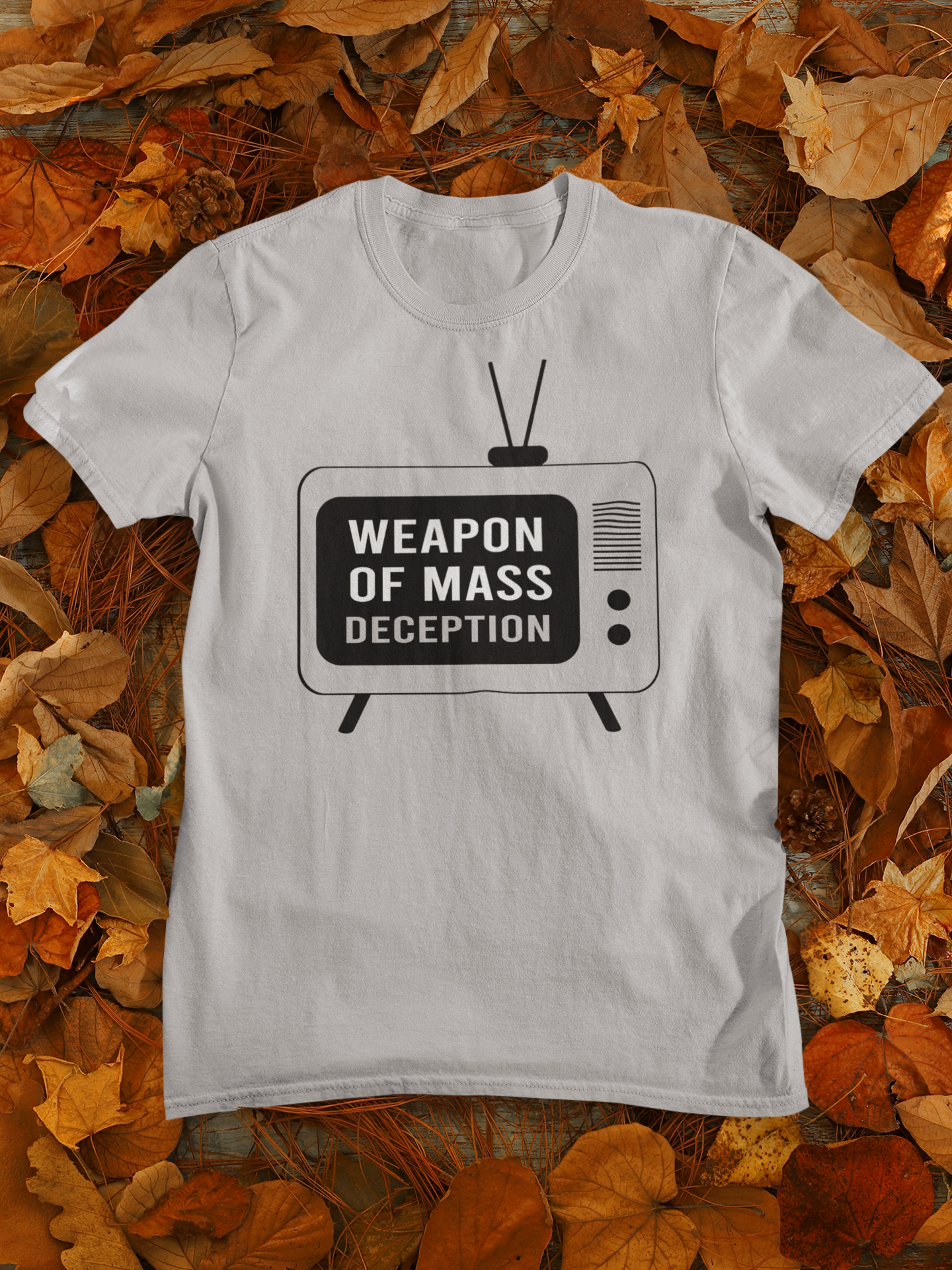 Weapon Of Mass Deception Anti Government Mens Half Sleeves T-shirt- FunkyTeesClub