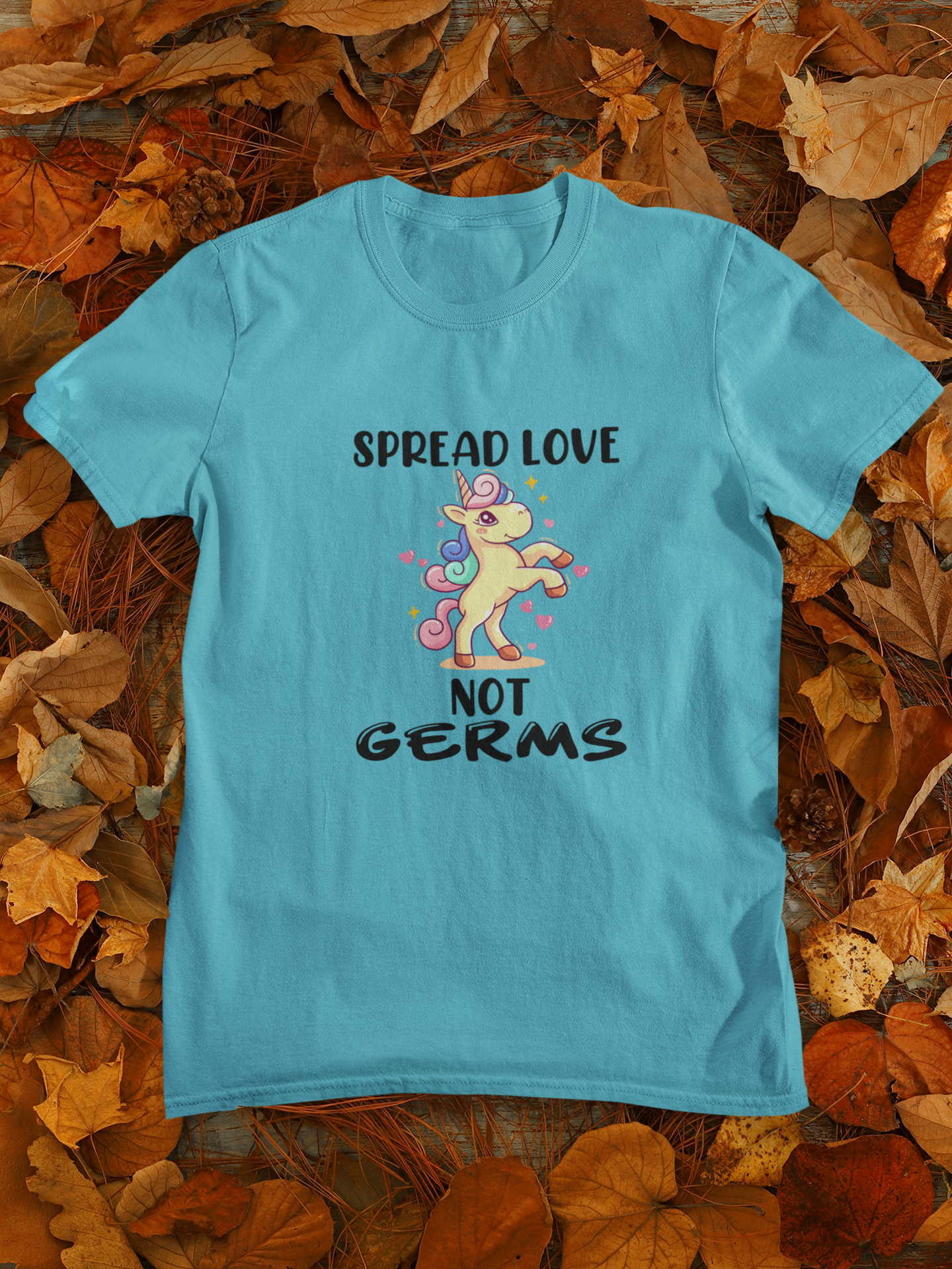 Spread Love Not Germs Mens Half Sleeves T-shirt- FunkyTeesClub