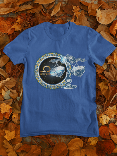 Libra Zodiac Sign Mens Half Sleeves T-shirt- FunkyTeesClub
